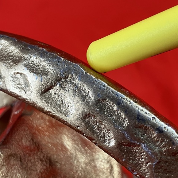 Vintage Gold Tone Metal Knot / Abstract Art / Modern Sculpture Painted / Flaw - Picture 11 of 16